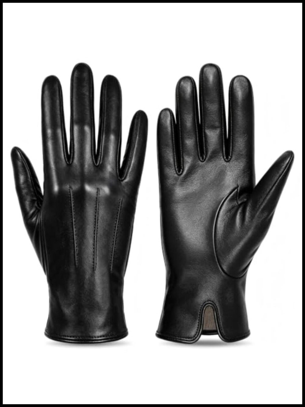 Genuine Sheepskin Leather Winter Gloves Touchscreen Wool Lined
